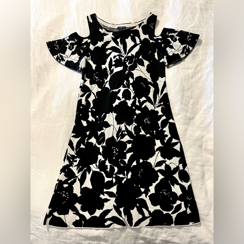 Ann Taylor Petite Floral Off Shoulder Sleeve Dress